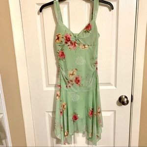 Mint Green floral summer dress